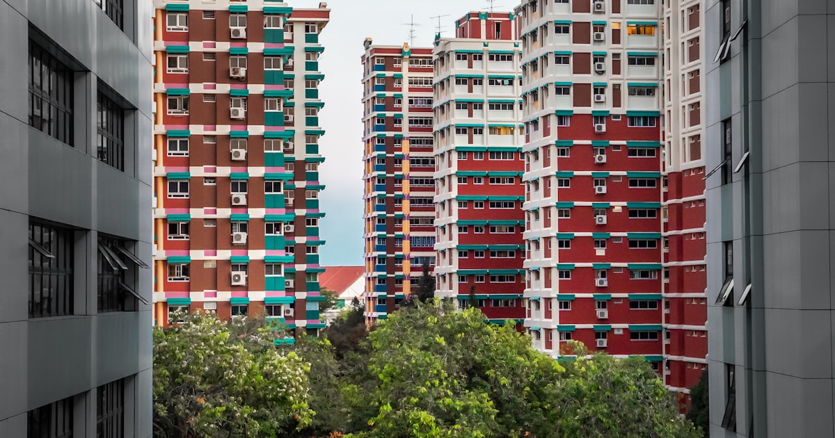 Colorful Singapore HDB residential blocks illustrating record HDB resale prices in Bukit Merah 2026