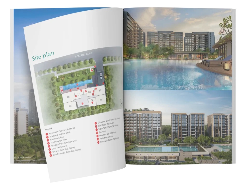 Holland Link official render showing the low-rise residential development by Sim Lian Group in Singapore's Holland corridor, District 10